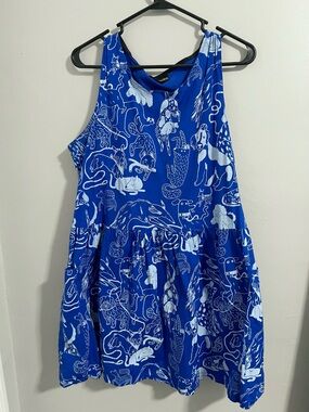 Nooworks Blue Dogs Big Pocket Dress XXL